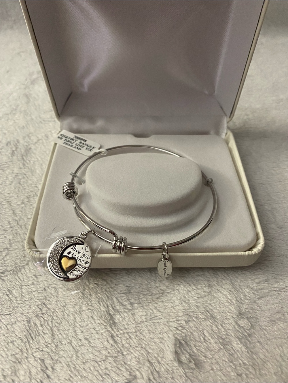 I love you to the moon and back bangle